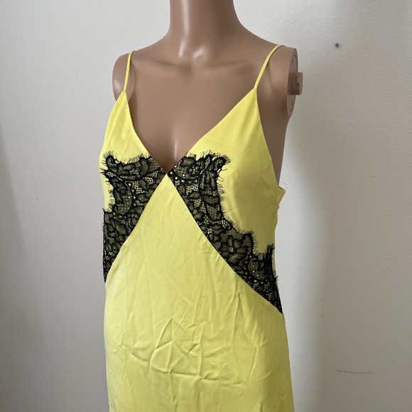 NWT Rag & Bone Yellow Logan Lace Midi Slip Dress Size 6 - Picture 4 of 11
